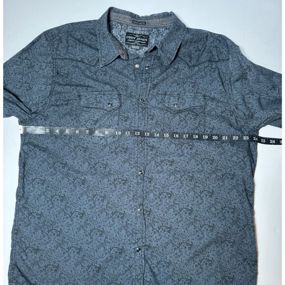 Cody James Shirt Mens 2XL Gray Paisley Western Snap Long Sleeve Cowboy Rodeo - Picture 10 of 15
